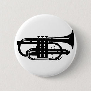Muziekinstrumentencornet - Muzikanten Ronde Button 5,7 Cm
