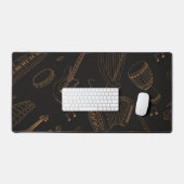 Muziekinstrumentenpatroon Bureaumat (Keyboard & Muis)