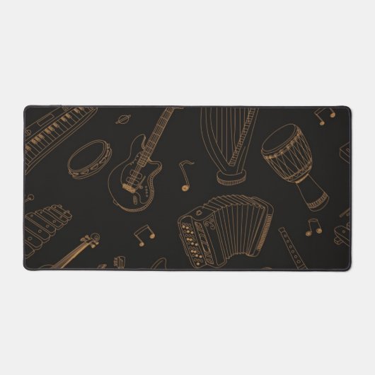 Muziekinstrumentenpatroon Bureaumat (Voorkant)