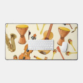 Muziekinstrumentenpatroon Bureaumat (Keyboard & Muis)