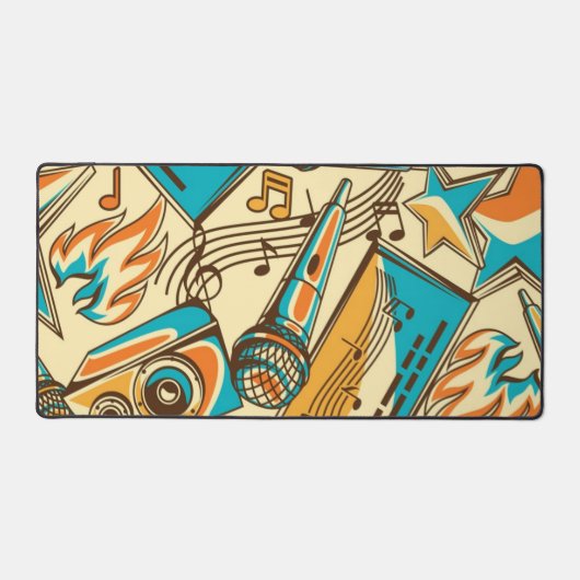 Muziekinstrumentenpatroon Bureaumat (Voorkant)