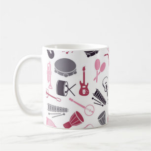Muziekinstrumentenpatroon Koffiemok