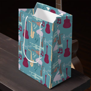Muziekinstrumentenpatroon Medium Cadeauzakje