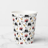 Muziekinstrumentenpatroon Papieren Bekers (Achterkant)