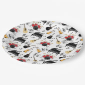 Muziekinstrumentenpatroon Papieren Bordje (Gekanteld)