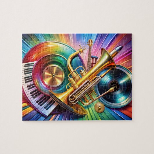 Muziekinstrumentenpuzzel Legpuzzel (Horizontaal)