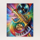 Muziekinstrumentenpuzzel Legpuzzel (Verticaal)
