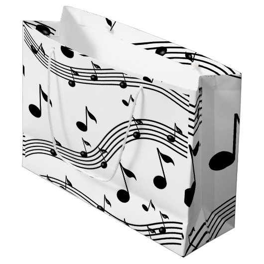 Muziekinstrumentgeluiden gevlekt groot cadeauzakje (Voorkant Gekanteld)