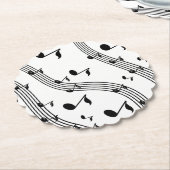 Muziekinstrumentgeluiden gevlekt kartonnen onderzetters (Gekanteld)