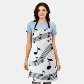 Muziekinstrumentgeluiden gevlekt schort (Gedragen)