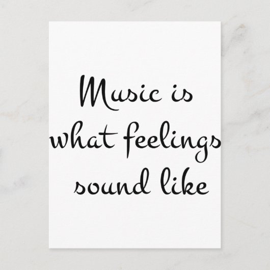 muziekIsWhatFeelingsSoundlike Briefkaart (Voorkant)