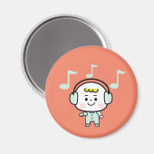 muziekjongen magneet (Voorkant / Achterkant)