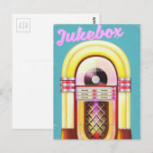 muziekjukebox briefkaart (Voorkant / Achterkant)