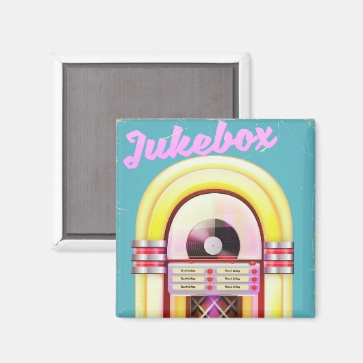 muziekjukebox magneet (Voorkant / Achterkant)