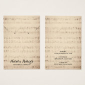 muziekjuwelen die Ketting vervaardigen Visitekaartje (Voorkant /achterkant)