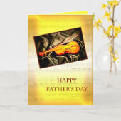 Muziekkaart met een viool kaart (Gele Bloem)