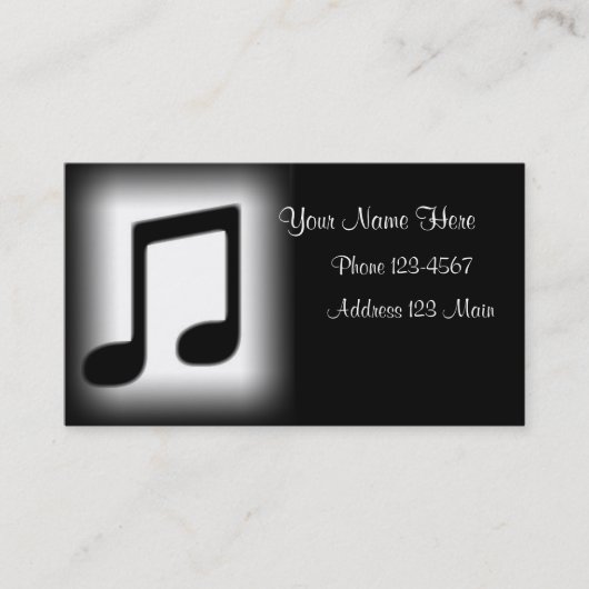 Muziekkaart Visitekaartje (Voorkant)