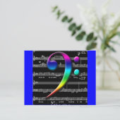 Muziekkaarten en -stickers briefkaart (Staand voorkant)