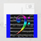 Muziekkaarten en -stickers briefkaart (Voorkant / Achterkant)