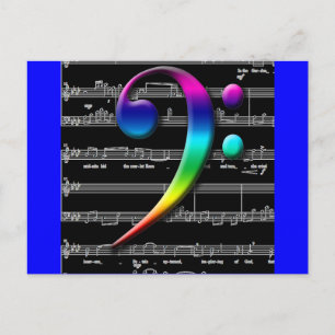 Muziekkaarten en -stickers briefkaart