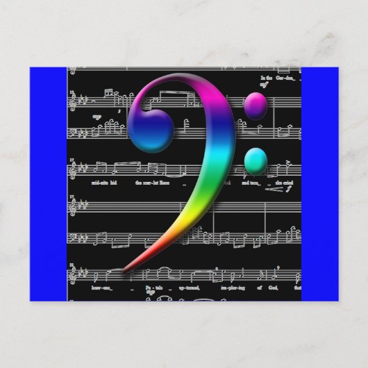 Muziekkaarten en -stickers briefkaart (Voorkant)