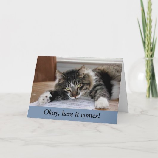 Muziekkaartje met grote hug kaart (Voorkant)