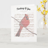 Muziekkardinaal denken van Kaart (Gele Bloem)