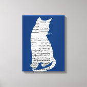 Muziekkat Canvas Afdruk (Voorkant)