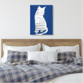 Muziekkat Canvas Afdruk (Insitu (Slaapkamer))