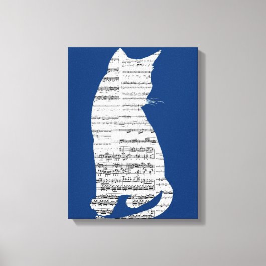 Muziekkat Canvas Afdruk (Voorkant)