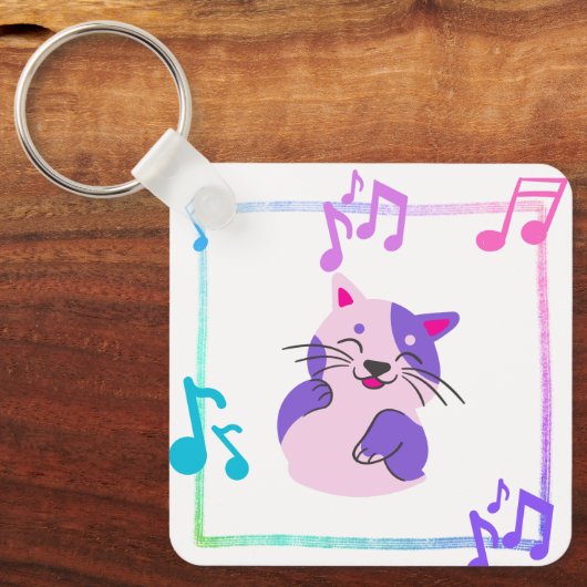 Muziekkat Sleutelhanger (Voorkant)