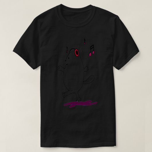 Muziekkat T-shirt (Design voorkant)