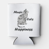 Muziekkatten geluk - Cat Lover Musician Blikjeskoeler (Voorkant)