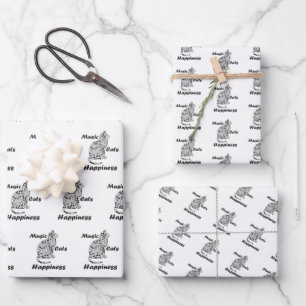Muziekkatten geluk - Cat Lover Musician Inpakpapier Vel