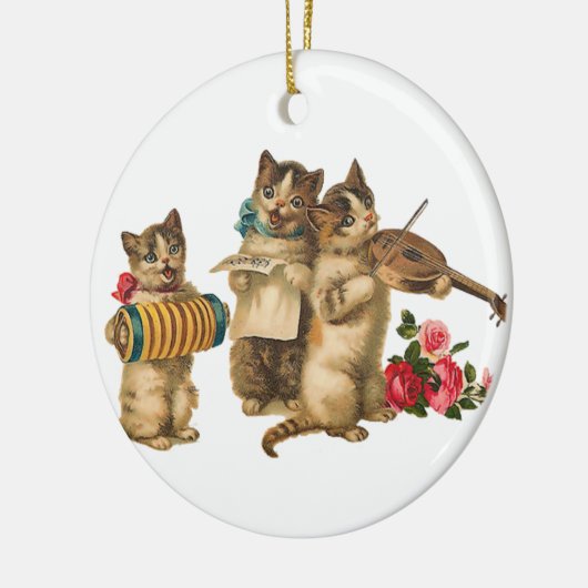 Muziekkatten Keramisch Ornament (Links)