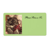 Muziekkattenlabel van RoseWrites Etiket (Voorkant)