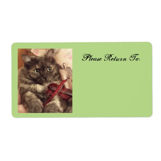 Muziekkattenlabel van RoseWrites Etiket (Voorkant)