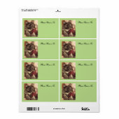 Muziekkattenlabel van RoseWrites Etiket (Full Sheet)