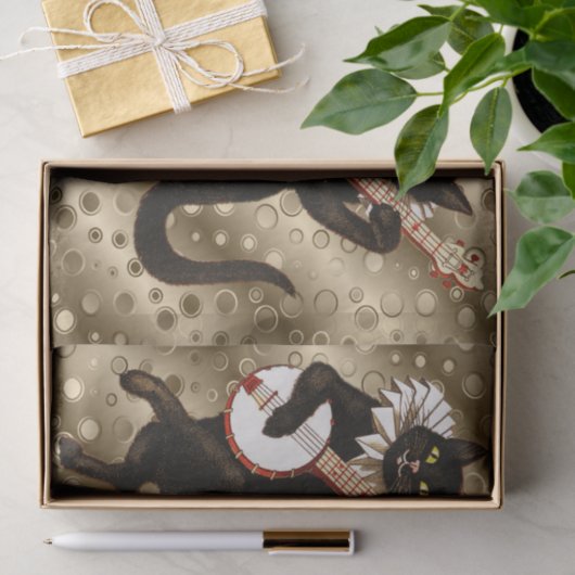  muziekkattenpapier tissuepapier (Geschenk)