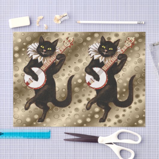  muziekkattenpapier tissuepapier (Craft)