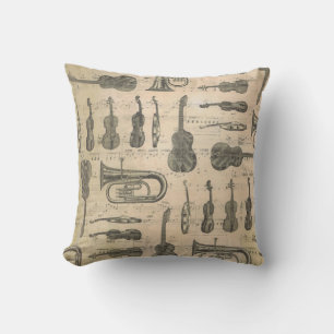 muziekkentaart gitaar Violin Tuba Kussen