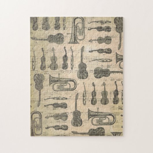  muziekkentaart gitaar Violin Tuba Legpuzzel (Verticaal)