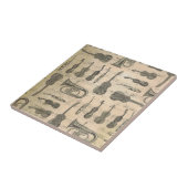  muziekkentaart gitaar Violin Tuba Tegeltje (Zijkant)