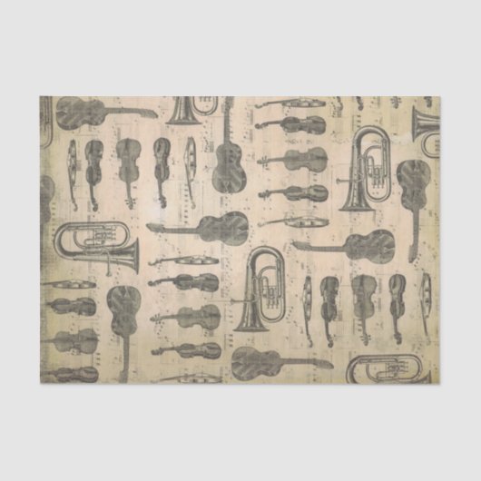  muziekkentaart gitaar Violin Tuba Tissuepapier (Voorkant)