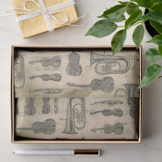  muziekkentaart gitaar Violin Tuba Tissuepapier (Geschenk)