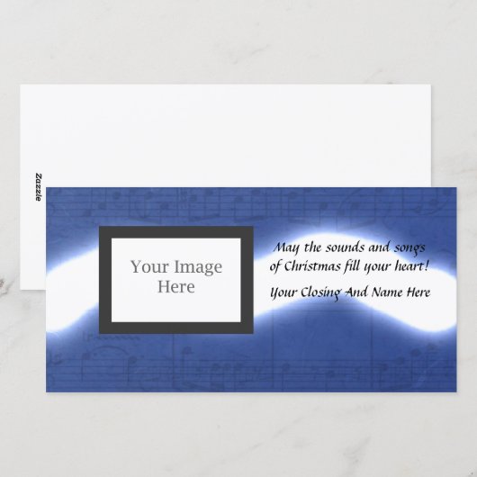 Muziekkerst Feestdagenkaart (Voorkant / Achterkant)