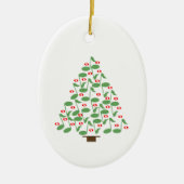Muziekkerstboom Keramisch Ornament (Voorkant)