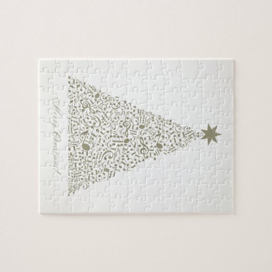 Muziekkerstboom Legpuzzel (Horizontaal)