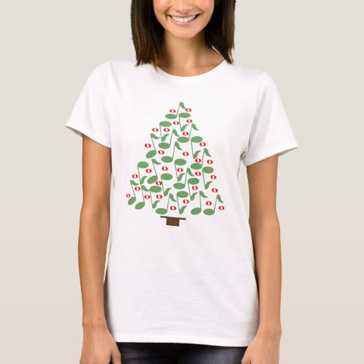 Muziekkerstboom T-shirt (Voorkant)