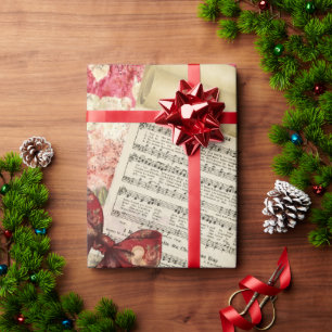 Muziekkerstpapier Cadeaupapier